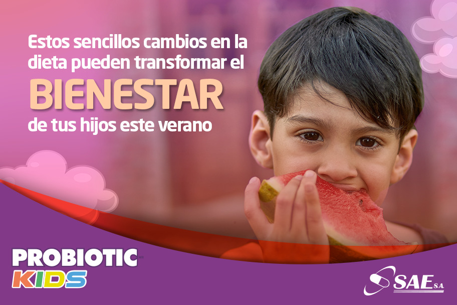 Alimentos refrescantes para el verano que puedes complementar con Probiotic Kids