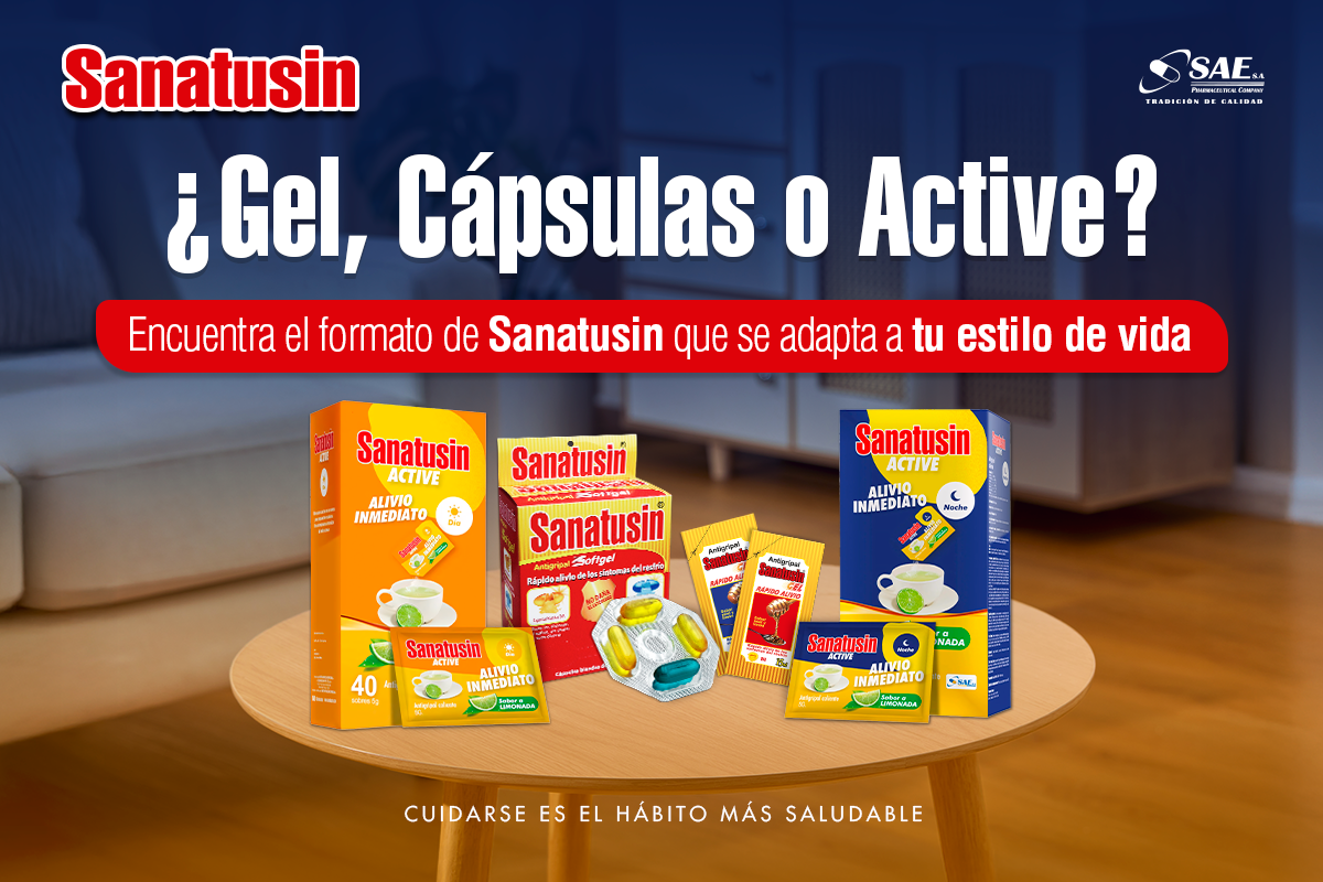 ¿Gel, Cápsulas o Sachets? Encuentra el formato de Sanatusin que se adapta a tu estilo de vida