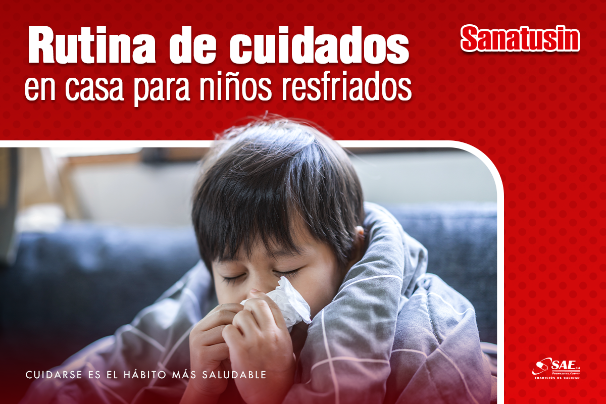 Rutina de cuidados en casa para niños resfriados