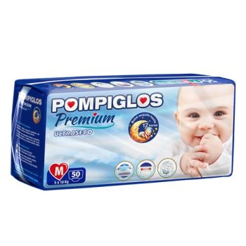 3708 - PAÑALES POMPIGLOS TALLA M 1X50 PAÑALES