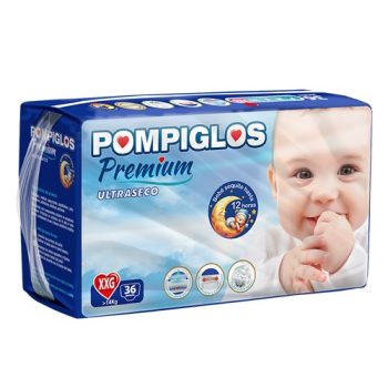 3711 - PAÑALES POMPIGLOS TALLA XXG 1X36 PAÑALES